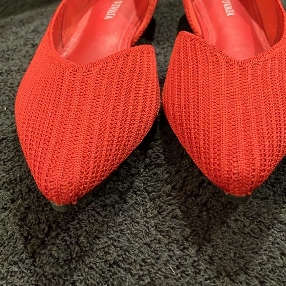 Ruby Red Pointed-Toe Flats - Picture 8 of 9